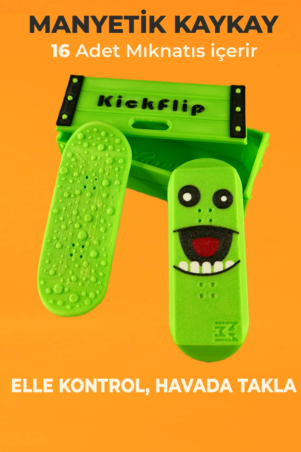 Kickflip Mıknatıslı Kaykay- Turşu