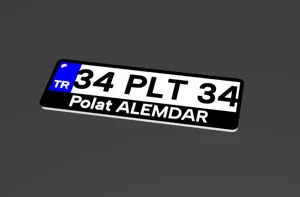 Plaka Anahtarlık ÖZEL TASARIM