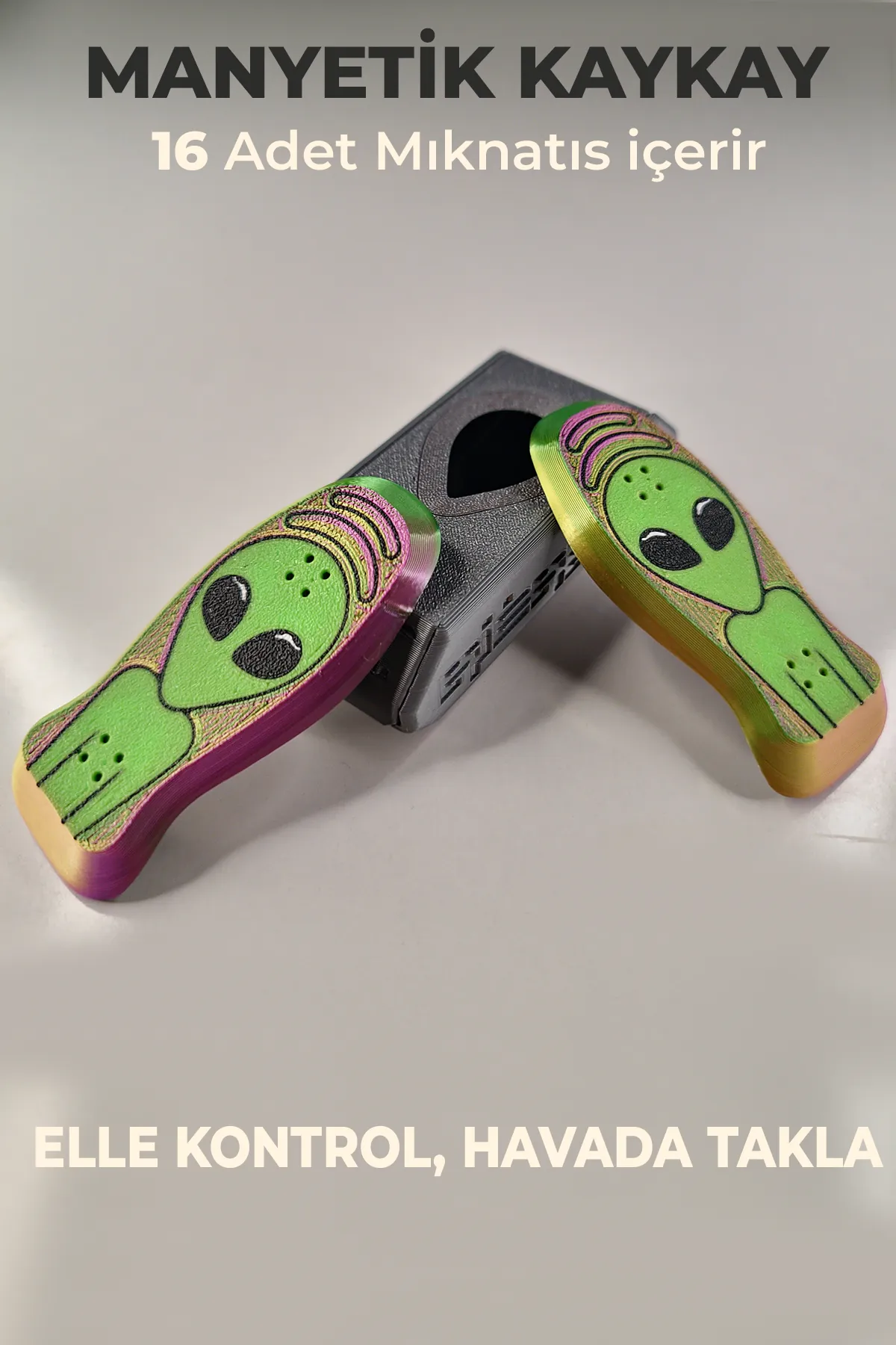 Oldschool-Kickflip Mıknatıslı Kaykay-Alien (Limited Edition)