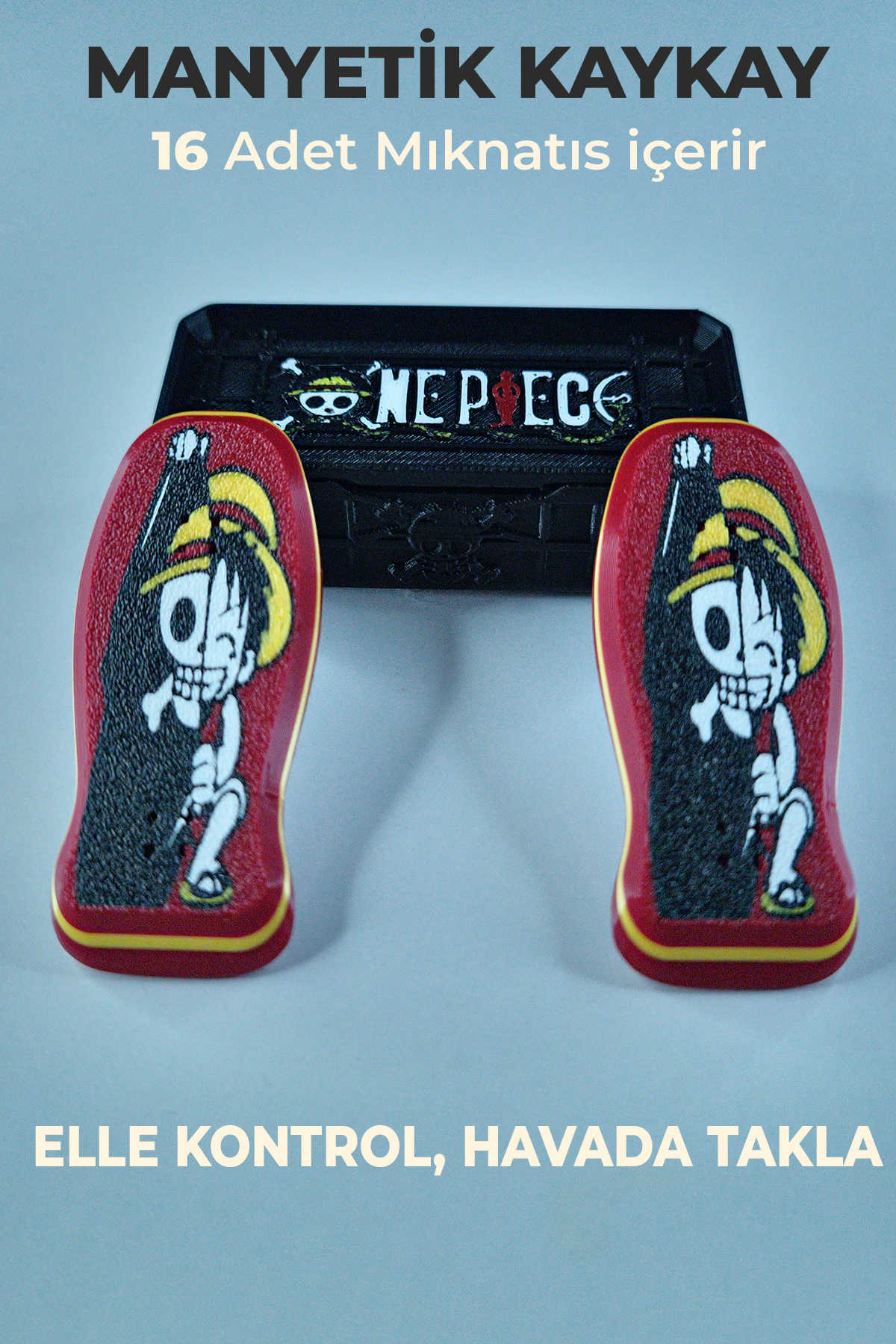 Oldschool-Kickflip Mıknatıslı Kaykay-Luffy (Özel Seri)